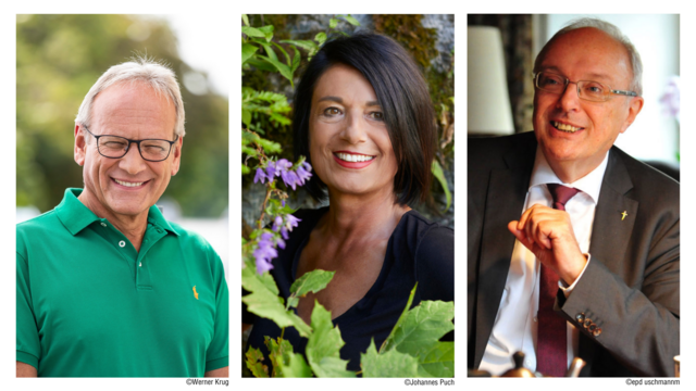Arno Mettnitzer, Ute Liepold und Michael Bünker unterhalten durch den Abend. | Foto: Rotary Club Villach