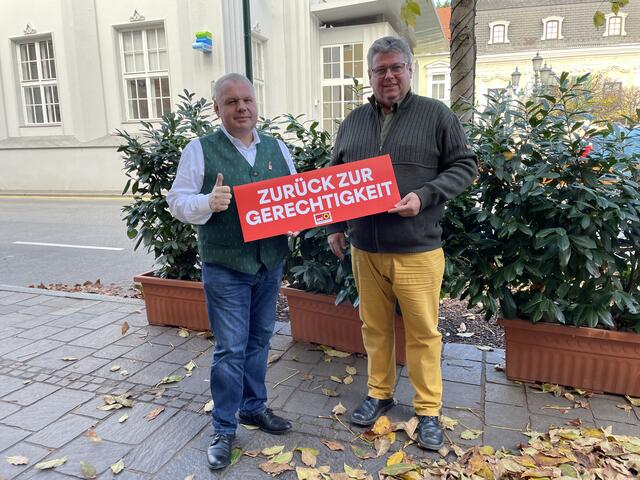 Ernst Wagendristel, Vorsitzender der SPÖ Bauern NÖ und Günther Franz, SPÖ Bezirksgeschäftsführer. | Foto: Victoria Edlinger