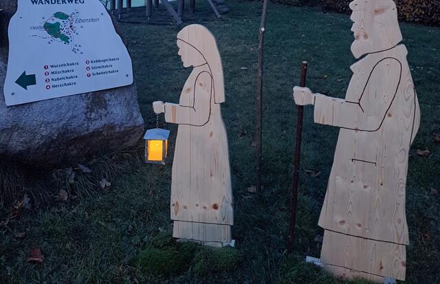 Die Herbergsuche am Chakra Wanderweg in Eibenstein ist bis Ende Jänner möglich. | Foto: Privat