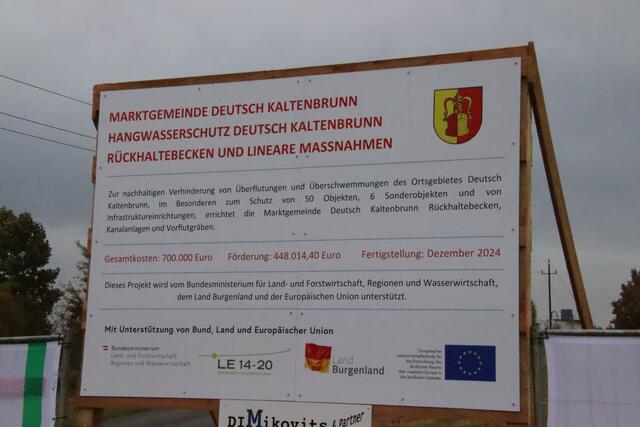 Die Arbeiten für die ersten Rückhaltebecken sind angelaufen. EU, Bund und Land übernehmen 830.000 der 1,2 Millionen Euro Baukosten. | Foto: Martin Wurglits