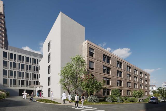 Die Bettenersatzstation am AKH Wien wird von Lieb Bau Weiz in Modulbauweise errichtet. Der Auftrag zählt zu den größten der Firmengeschichte. | Foto: Lieb Bau Weiz
