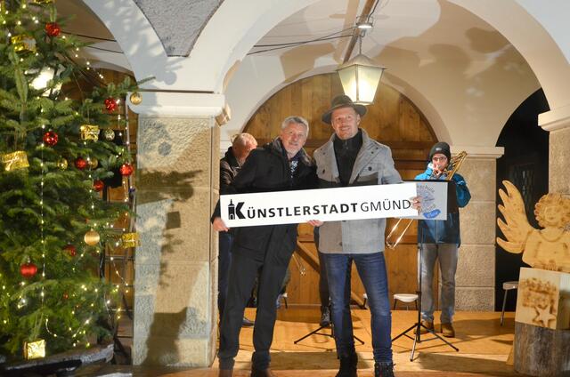 Claus Faller und Markus Schiffer eröffneten die Ausstellung