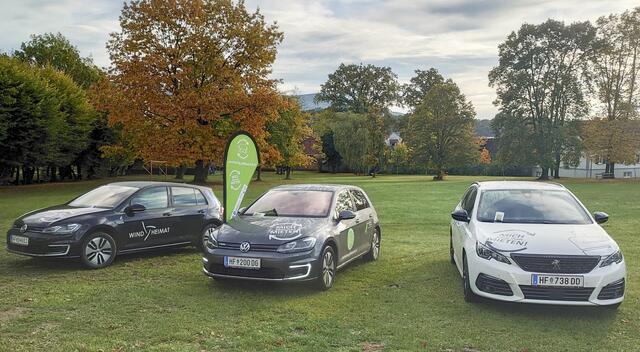 Die drei Autos von Carsharing Naturpark Pöllauer Tal. | Foto: KEM Naturpark Pöllauer Tal