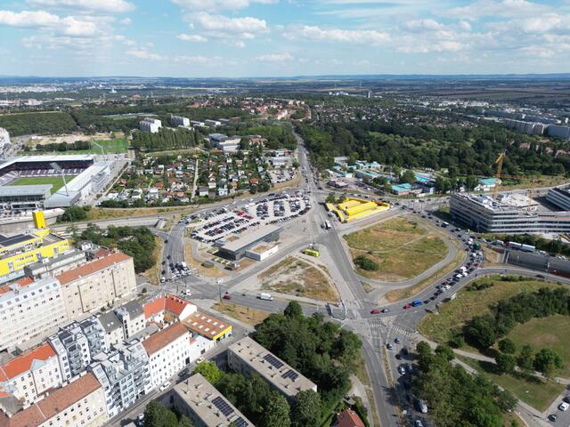 Der Verteilerkreis soll zu einem grünen Grätzltreff werden. | Foto: Stadtplanung