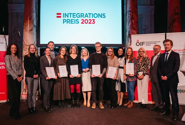 Die Gewinner*innen des diesjährigen Integrationspreises des Österreichischen Integrationsfonds. | Foto: Olha Soldatenko/ÖIF
