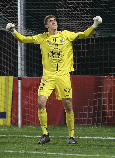 Leobens Tormann Florian Wiegele sei auch von Klubs im Ausland international begehrt.  | Foto: GEPA