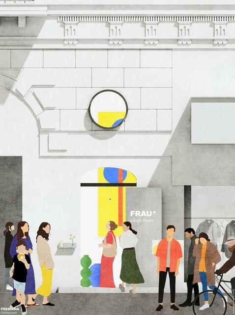 „Durch den öffentlich zugänglichen Kunstraum wird die Position der Frauen in der Gesellschaft sichtbar gemacht“, so Laura Frediani von FREDIANA.studio, Architektur. | Foto: FREDIANA.studio