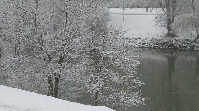 06.12.2023 es schneit schon wieder am Donaukanal!