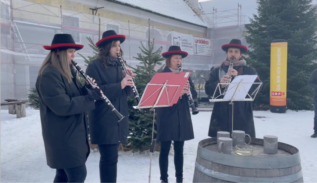 Neben viel Handwerkskunst wurde auf beim Advent auf Schloss Tabor auch musikalisch auf die stille Zeit eingestimmt.  | Foto: Elisabeth Kloiber