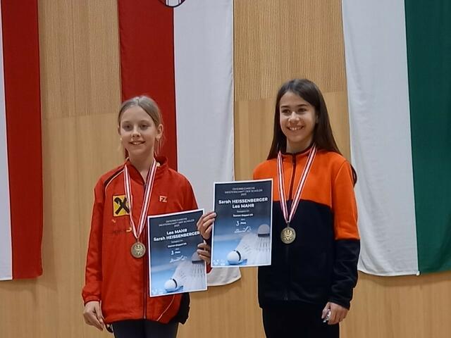 Lea Mahr erreichte mit Sarah Heissenberger den 3. Platz in Damendoppel U11. | Foto: Europajugend Gleisdorf 