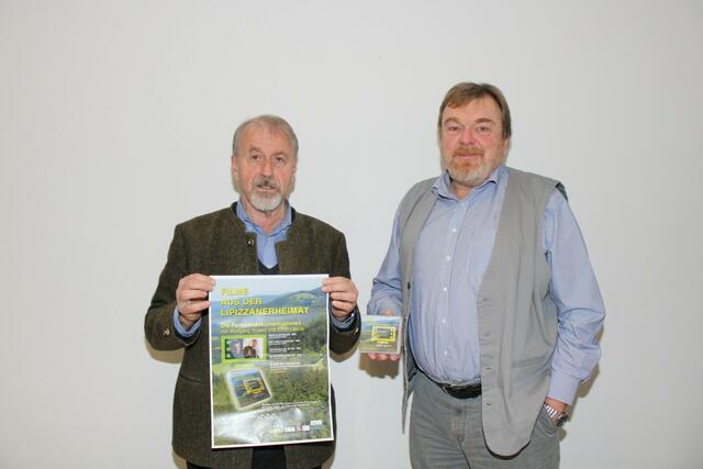 Historiker Ernst Lasnik und Filmemacher Wolfgang Scherz präsentieren ihre neue Filmsammlung. | Foto: Lederer
