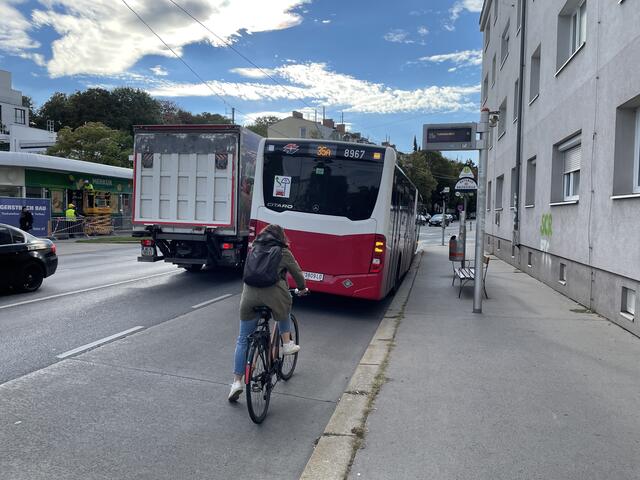Der Radweg in der Krottenbachstraße wird nun doch durchgängig. | Foto: Johannes Reiterits