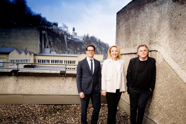 Lukas Crepaz (Kaufmännischer Direktor), Kristina Hammer (Festspielpräsidentin), Markus Hinterhäuser (Intendant) | Foto: SF / Peter Rigaud