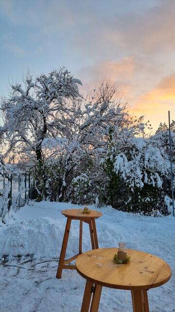 Die weiße Schneepracht war die perfekte Avent-Deko. | Foto: Unser Kleinrötz