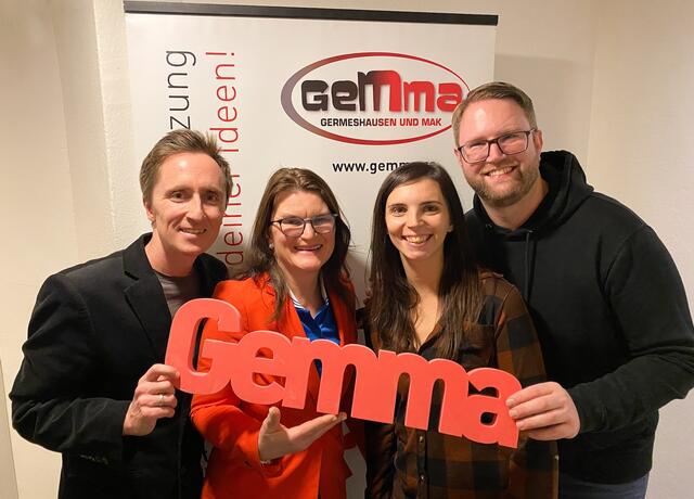 GEMMA weiter - der neue Vorstand v.l. Stefan Mak, Birgit Kandutsch, Aurora Rupeni und Marc Germeshausen