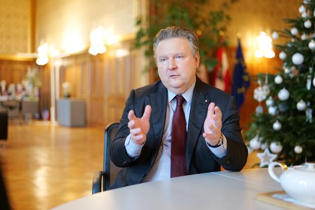 "Wir haben nichts davon, dass Menschen nur irgendwie etwas Auswendiglernen", so Bürgermeister Ludwig auf die Frage, warum er die Matura nicht mehr für zeitgemäß hält. | Foto: Max Spitzauer/RMW