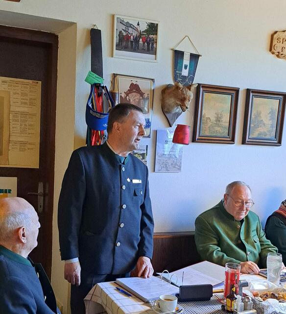 Obmann des OV St. Georgen am Ybbsfeld Leopold Dammerer beim Jahresrückblick. | Foto: Michael Pirker