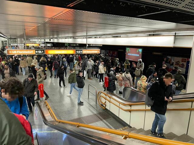 Die Linie U6 fuhr nur zwischen Floridsdorf und Westbahnhof sowie Tscherttegasse und Siebenhirten.