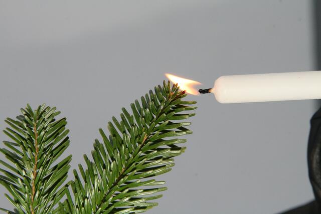 Lassen Sie einen Christbaum oder einen Adventkranz mit angezündeten Kerzen niemals unbeaufsichtigt. | Foto: Archiv