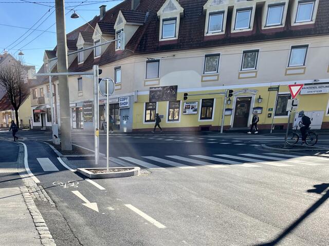 Zuletzt wurden an der Kreuzung Petersgasse und Moserhofgasse eine Ampelanlage und Fahrradstreifen eingerichtet. | Foto: MeinBezirk.at