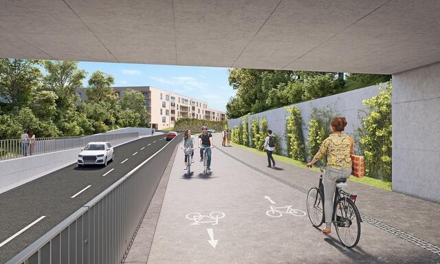 Bis Juni 2026 wird es voraussichtlich dauern, dass die Peter-Tunner-Gasse wieder für den Pkw-Verkehr freigegeben ist. Dann soll die neue Bahnunterführung stehen. | Foto: Stadt Graz/Nonstandard