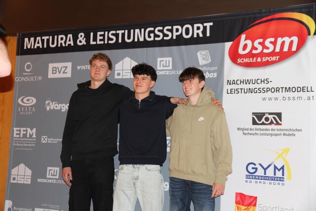 Die Sieger: Daniel Hansen, Johannes Polster, Gabriel Niedermayr  | Foto: bssm Oberschützen