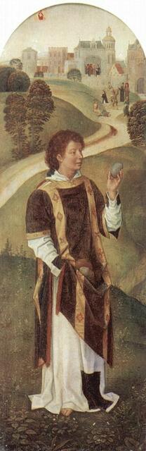 Der hl. Stephanus, Altarretabel von Hans Memling (um 1480)