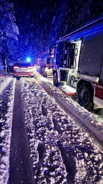 Die Feuerwehr Rechnitz war nach starkem Schneefall im Einsatz. | Foto: Feuerwehr Rechnitz