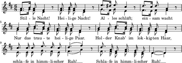 Populärer Satz der gebräuchlichen Fassung aus dem "Volksliederbuch für gemischten Chor"  | Foto: Wikipedia