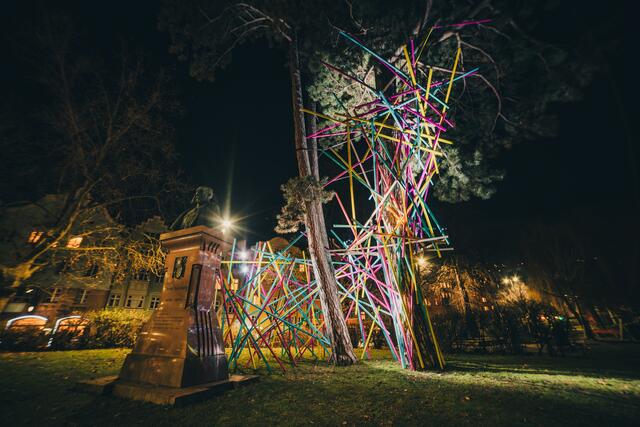 Lichtinstallation im Waltherpark | Foto: Hageman