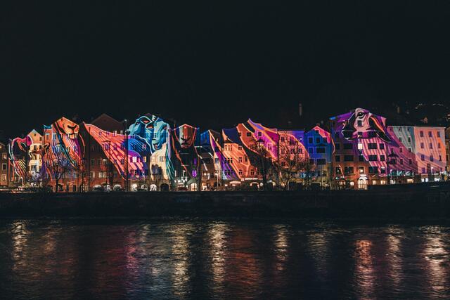 Fassadenmapping vom Marktplatz aus. | Foto: Hageman