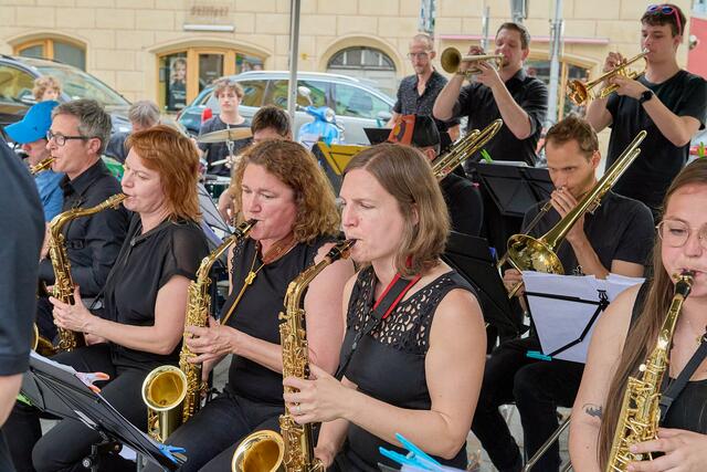 1. Juni 2023: Inn Seit’n Big Band, Wiltener Platz, Innsbruck | Foto: Wolfgang Alberty