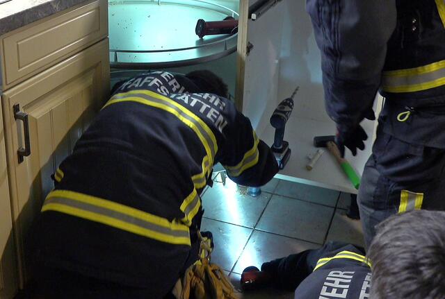 Die Feuerwehrmitglieder gaben ihr bestes. | Foto: BFKDO BADEN / Stefan Schneider