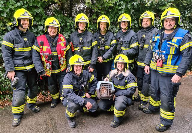 Auch an Feiertagen sind unsere ehrenamtlichen Feuerwehrleute immer für die Bevölkerung und für Tiere da um zu helfen! | Foto: BFKDO BADEN / Stefan Schneider