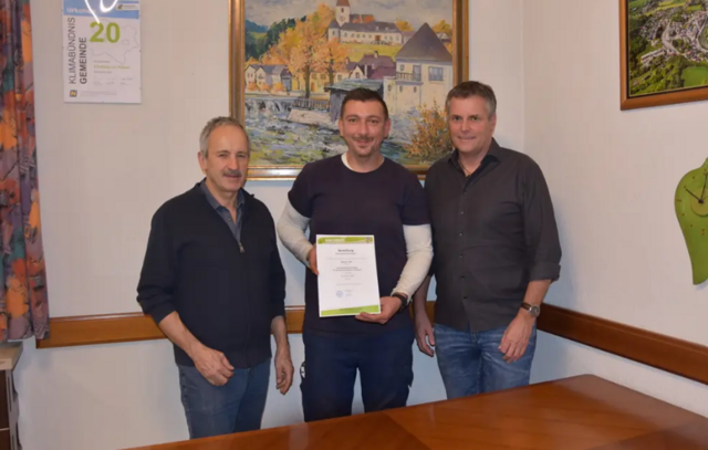 Bürgermeister Franz SInger, Brandschutzbeauftragter Michael Gaar und Amtsleiter Hannes Karner | Foto: Gemeinde Kirchberg/Zöchbauer
