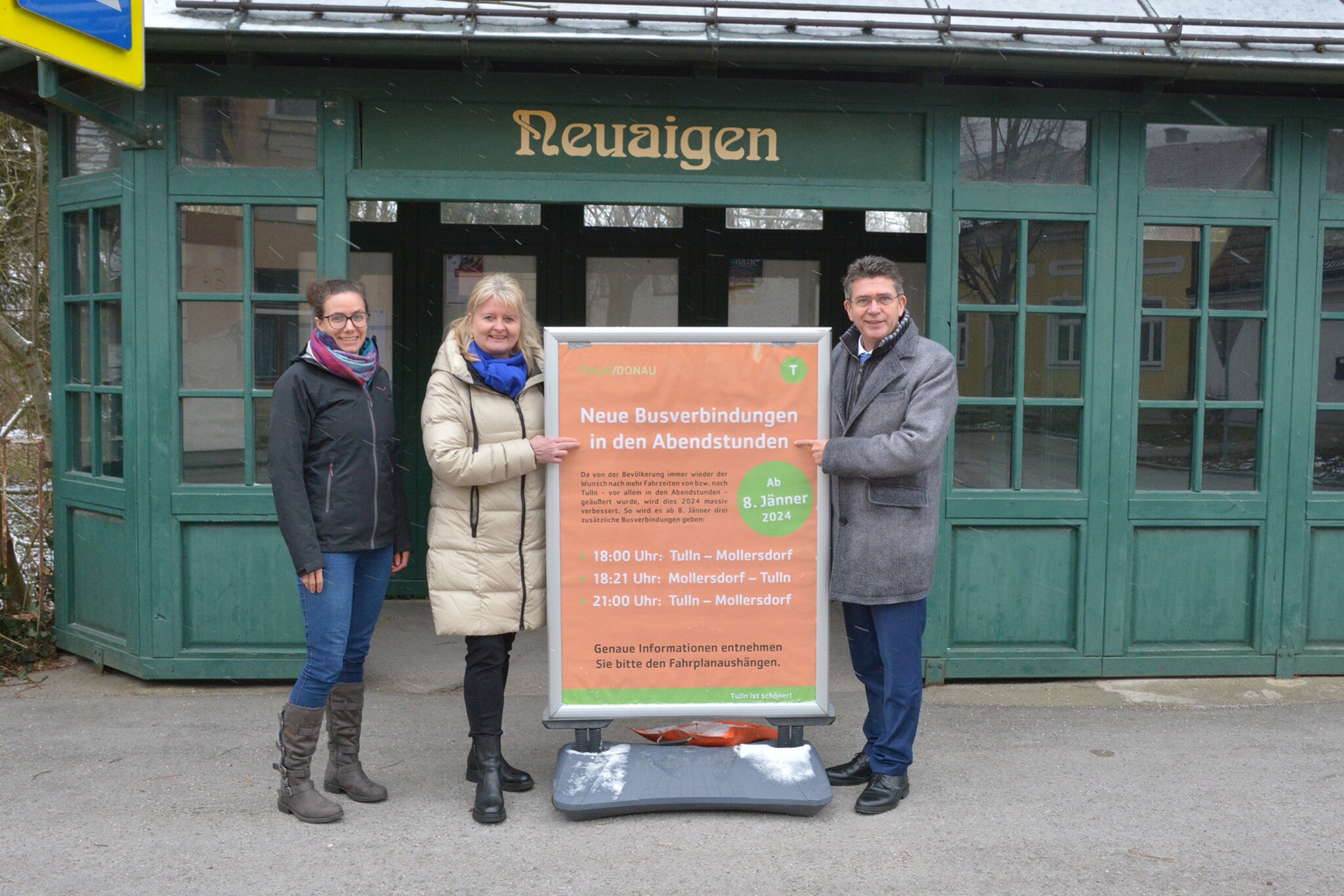 Katastralgemeinden Tulln: Busse für Neuaigen, Trübensee und Mollersdorf ...