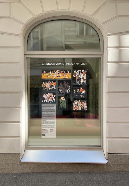 Das frei zugängliche Schaufenster im Museum Dorotheergasse reagiert auf aktuelle Themen und greift gesellschaftsrelevante Fragestellungen auf. | Foto: JMW / Stefan Fuhrer