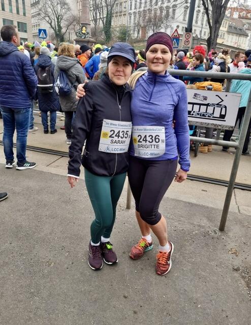 Brigitte Spitzer mit Tochter Sarah beim „Wiener Silvesterlauf“ | Foto: Privat