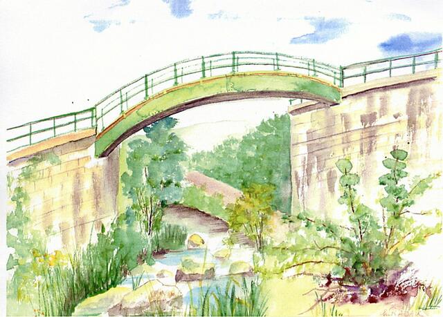 Zu sehen gibt's unter anderem Malereien mit Wienfluss-Motiven. | Foto: Bezirksmuseum 14/Radak