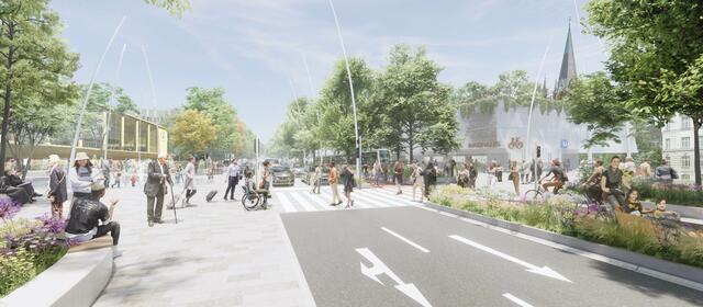 Die Wiener Grünen wollen den Gürtel umgestalten. Die Fläche soll neu verteilt und vor allem begrünt werden. | Foto: bauchplan