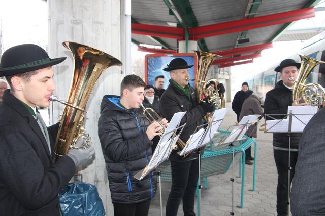 Das Blechbläser Quartett der Ortskapelle Gutenberg sorgte für die musikalische Umrahmung. | Foto: RegionalmedienSteiermark/Hofmüller
