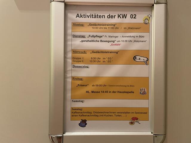 Aktivitätsplan  | Foto: Rosa Besler