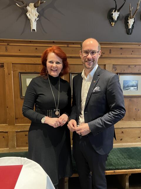 "Die Trennung der Funktionen in Wirtschaftskammer und Wirtschaftsbund ist uns ein Anliegen", LR Cornelia Hagele und LR Mario Gerber. | Foto: Sarah Kröll