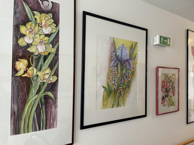 Aquarellblumen von Marianne Haslauer, Bewohnerin des Seniorenheimes Großgmain | Foto: Rosa Besler