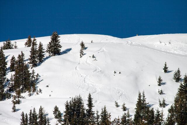 Bild # 6021: Tiefschnee- Abfahrtsspuren auf der Südseite des Krahbergs.  | Foto: © by Ing. Günter Kramarcsik