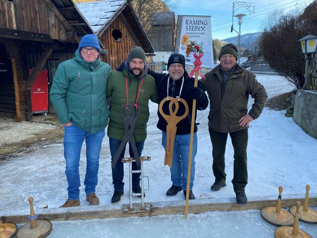 von links: Beimoar Christian Rauter, Siegermoar Hannes Siebenhofer, Moar Georg Pritz, Beimoar Johann Santner | Foto: Kameradschaft Ramingstein