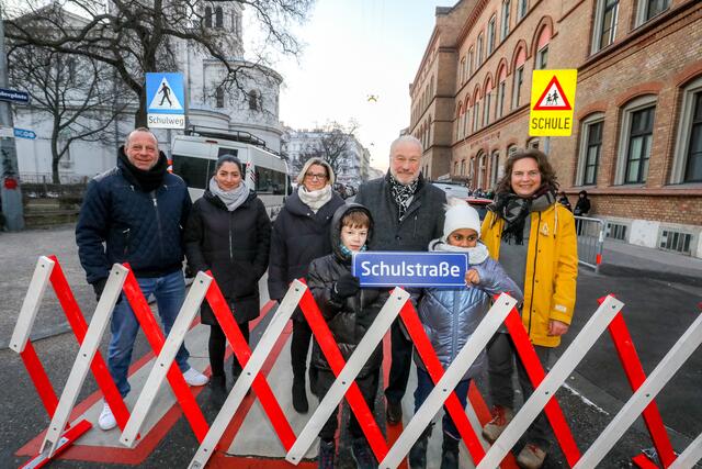 Die neue Schulstraße in Favoriten soll einen sicheren Schulweg gewährleisten.  | Foto: Mobilitätsagentur/Christian Fürthner
