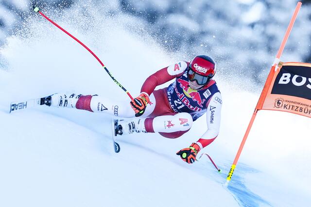 Großartige Leistung von Stefan Babinsky auf der "Streif". Er wurde als Vierter bester Österreicher. | Foto: GEPA-Pictures