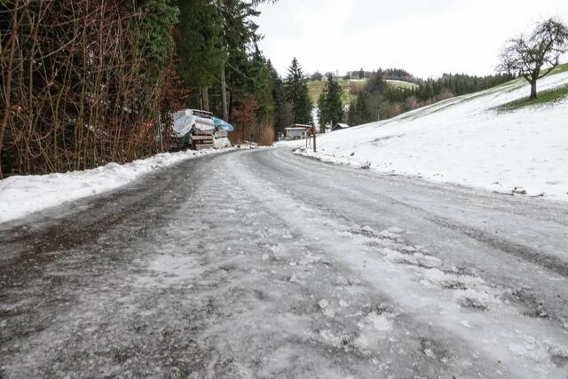 In Steinholz landete ein Pkw-Lenker im Bachbett, nachdem er auf der spiegelglatten Fahrbahn die Kontrolle über sein Fahrzeug verloren hatte. | Foto: Doku NÖ