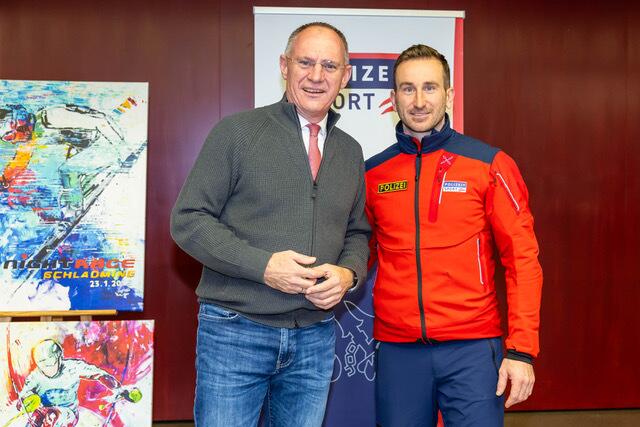M Rahmen der Weltcuprennen in Schladming traf BM G. Karner Marc Digruber.  | Foto: GM Frankenfels
